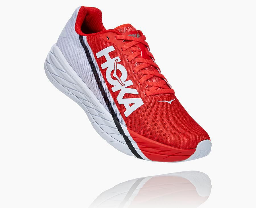 Tenis Hoka One One Hombre Rojos/Blancos - Rocket X - GBTA72564